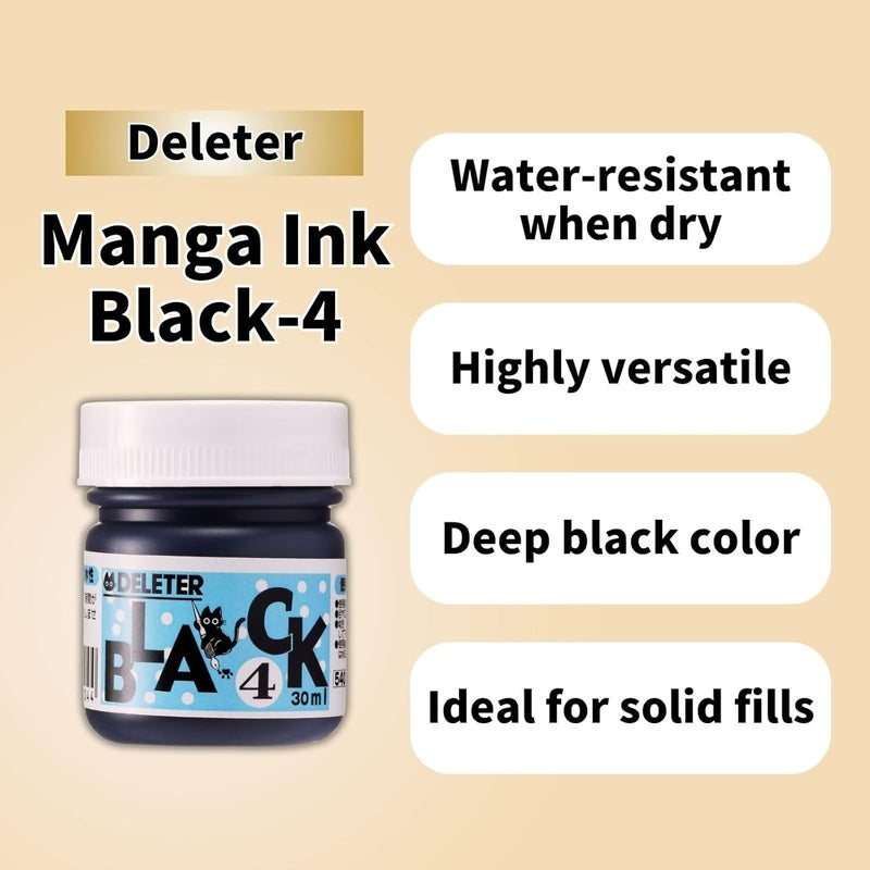 Someie Manga Pen Set ｜Free Pen Holder (T-40) x2, Ink Black No.4 x2 (4341-0005), White No.2 x1 (341-0006), G Model Chrome Pen Nib 10 pcs (PG-6B-C-K), Maru-Pen Nib A 10 pcs (PM-1C-A-K), Sticky Note Set - Image 4